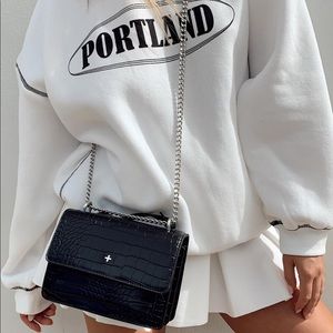 PETA & JAIN LISSY BLACK CROC Purse